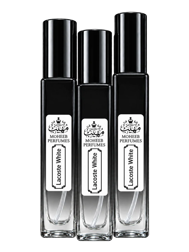 Three slim Moheeb pocket fragrance bottles